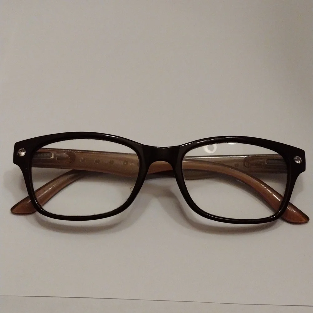 EUC Foster Grant Adorable Purple Rhinestone Detail Reader Reading Glasses!